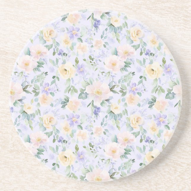 Lavendelkräm Blommig Underlägg (Framsidan)