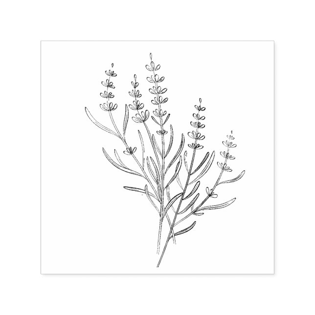 Lavendelkvistar stämpel (Design)
