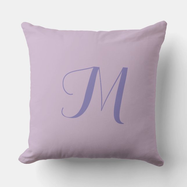 Lavendelmonogram 20x20 Utomhusdynor Utomhuskudde (Framsida)