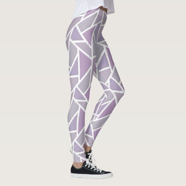 Lavendelmosaikmönster Leggings (Höger)