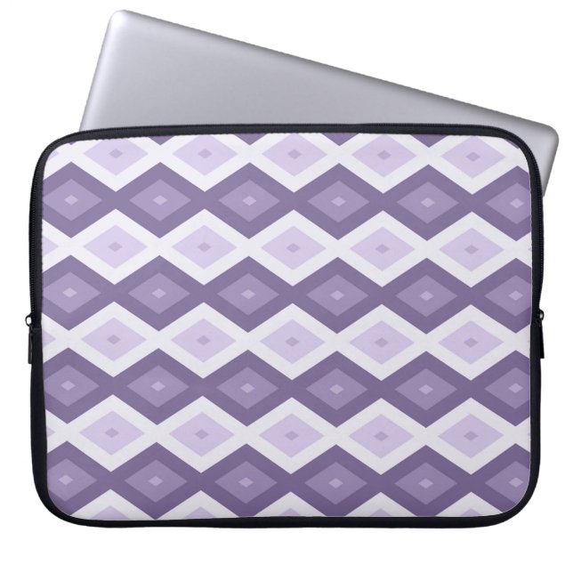 Lavendelns diamant mönster laptop fodral (Framsidan)