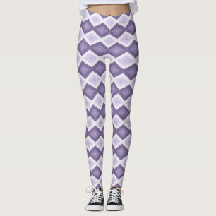 Lavendelns diamant mönster leggings