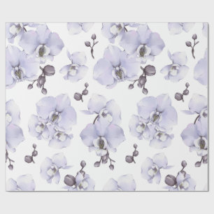 Lavendelorkidé Baby Shower-inslagspapper Presentpapper