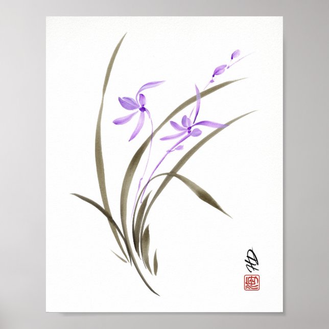 Lavendelorkidé Poster (Framsidan)