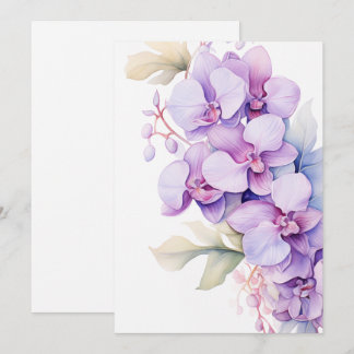 Lavendelorkidéer Eleganta specielltillfällen Julkort