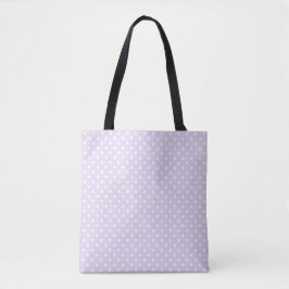 Lavendelprickig Totebag | Retro vardagligt medhava Tygkasse