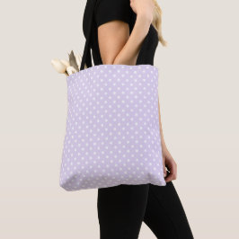 Lavendelprickig Totebag | Retro vardagligt medhava Tygkasse
