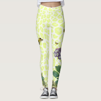 LavendelPrimula på Apple Cheetahdamasker Leggings
