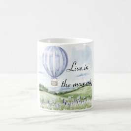 Lavendelrandig ballong blomsterbröllopsfest kaffemugg