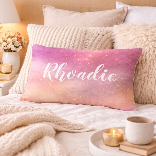 Lavendelrodnad Mysigt Namn Prydnadskudde (Skapare uppladdad)