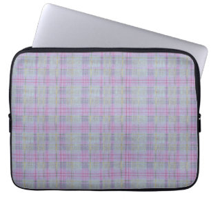 Lavendelrutig harmoni laptop fodral