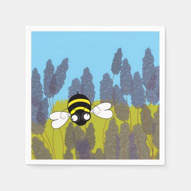 Lavendelservetter för cocktail pappersservett (Framsidan)