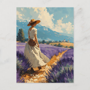 Lavendeltjänst: Postkort för Vintage Provence Vykort