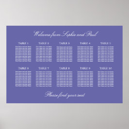 Lavender 10 Bröllop-sätesdiagram Poster
