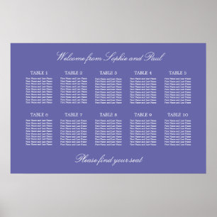 Lavender 10 Bröllop-sätesdiagram Poster