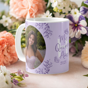 Lavender 2 Photo Mis Quince Años Keepsaké Kaffemugg