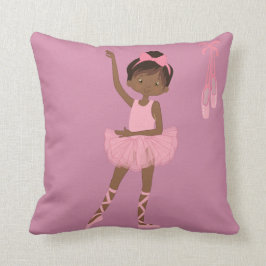 Lavender African American Ballerina Pillow Kudde