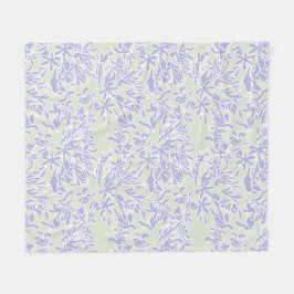 Lavender Agapanthus Flower Sage Green Fleecefilt