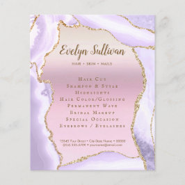 Lavender Agate Faux Pearlescent Foil Flyer