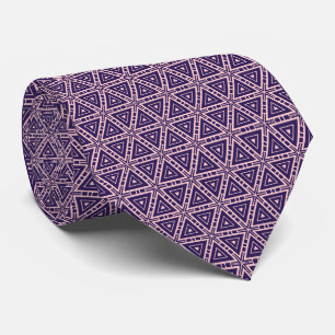 Lavender and Blue Geometric Mönster Tie Slips