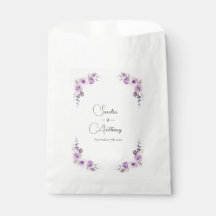 Lavender and Blush Rose wedding favor bag