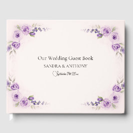 Lavender and Blush Wedding Guest Book Gästböcker