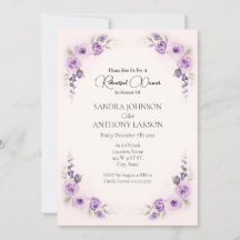 Lavender and Blush Wedding Rehearsal Invitation