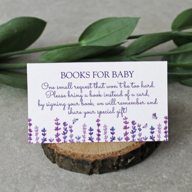 Lavender and Butterfly Watercolor Book Request  Tilläggskort (Skapare uppladdad)