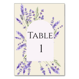 Lavender and Ivory Regency Table Number Bordsnummer