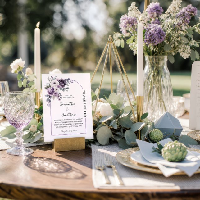 Lavender and Purple Arch Wedding |  Inbjudningar (Skapare uppladdad)
