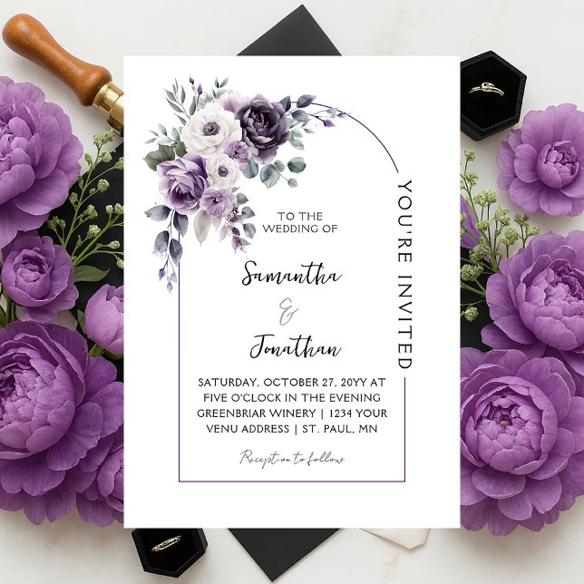 Lavender and Purple Arch Wedding |  Inbjudningar (Skapare uppladdad)