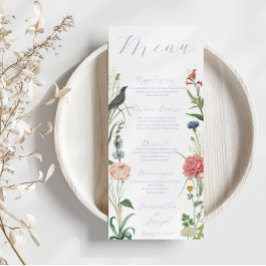 Lavender and Sage Grönt Outdoor Garden Wedding Meny