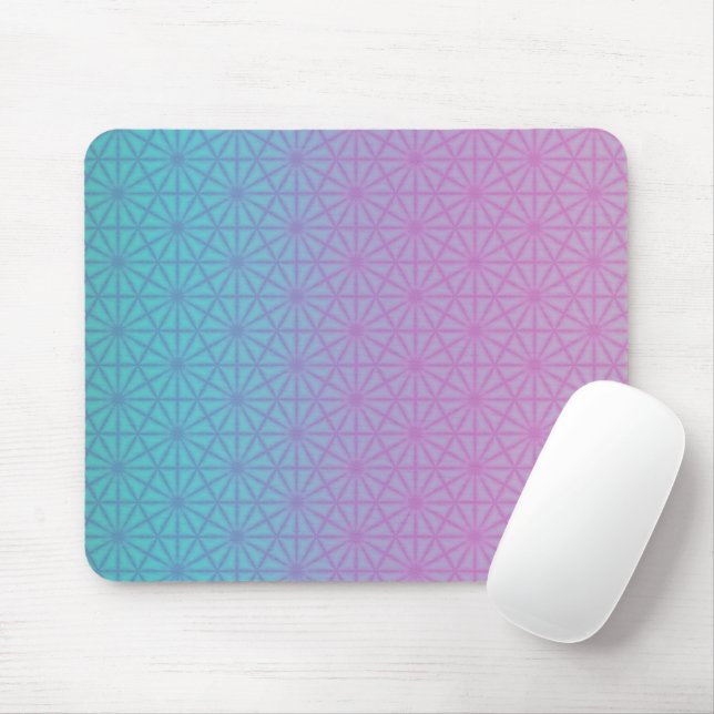 Lavender and teal geometric mouse pad musmatta (Med mus)