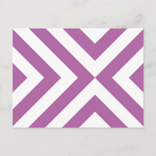 Lavender and White Chevrons Vykort