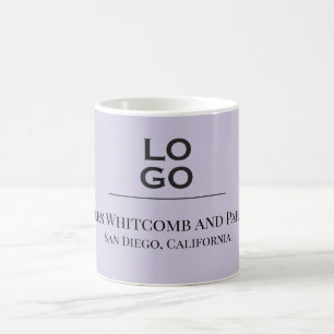 Lavender Anpassningsbar Business eller Company Log Kaffemugg
