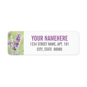 Lavender Anpassningsbar Returadress Etikett