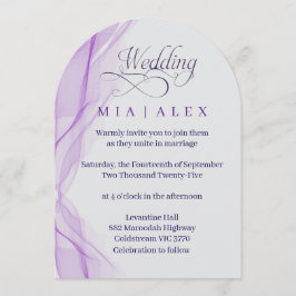 Lavender Arch Elegant Wedding Invitation Inbjudningar