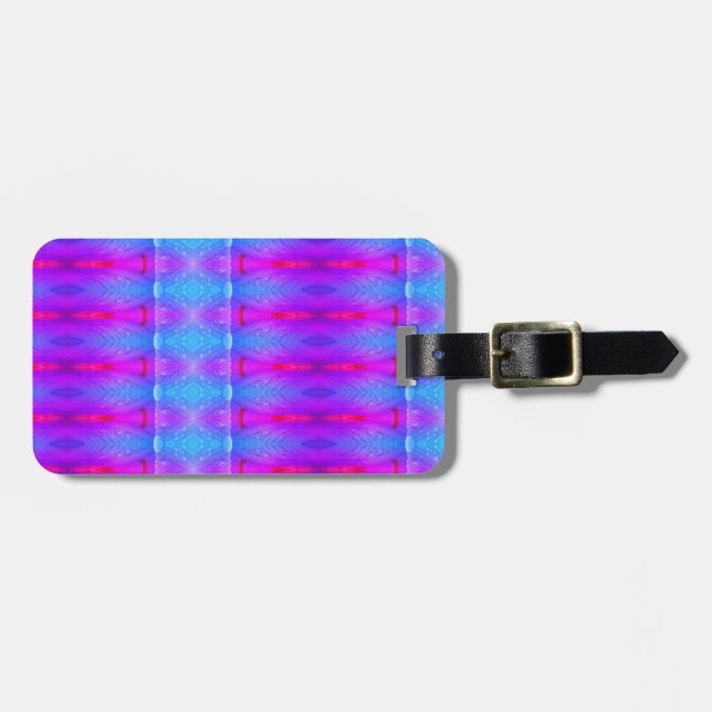 Lavender Art Deco Ikat Miami Bagagebricka (Horisontell Framsida)