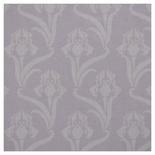 Lavender Art nouveau Iris Fabric Tyg (Provkarta)