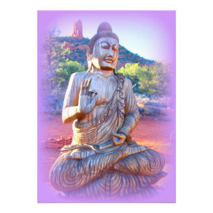 lavender aura buddha fototryck