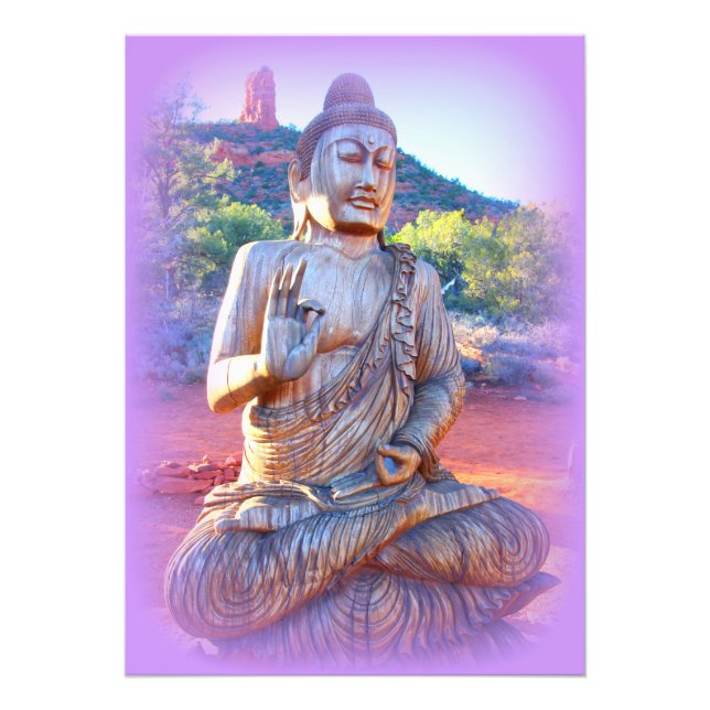lavender aura buddha fototryck (Framsidan)