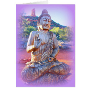 lavender aura buddha hälsningskort
