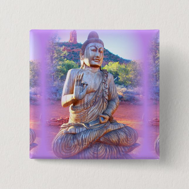 lavender aura buddha knapp (Framsida)