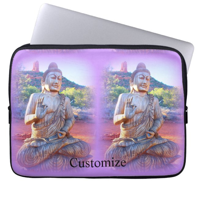 lavender aura buddha laptop fodral (Framsidan)