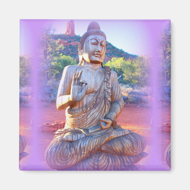 lavender aura buddha magnet (Framsidan)