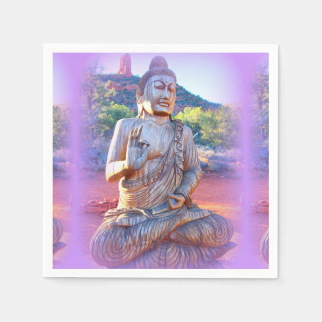 lavender aura buddha pappersservett (Framsidan)