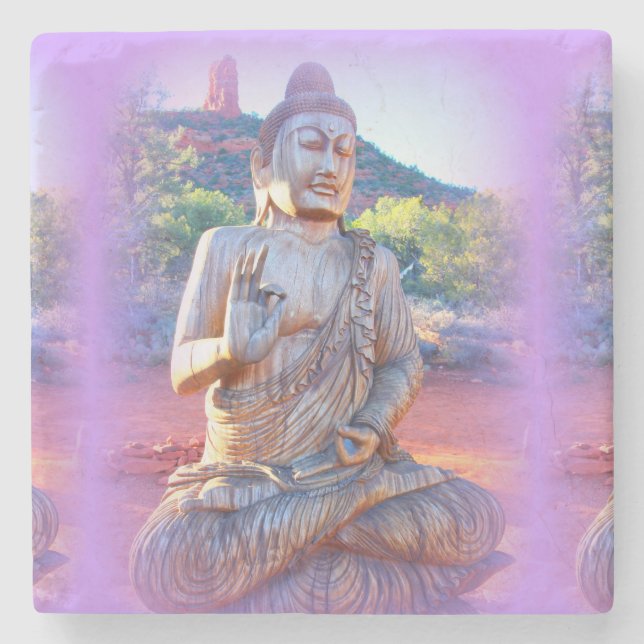 lavender aura buddha underlägg sten (Framsidan)