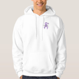 Lavender Awareness Ribbon med Butterfly Sweatshirt Med Luva