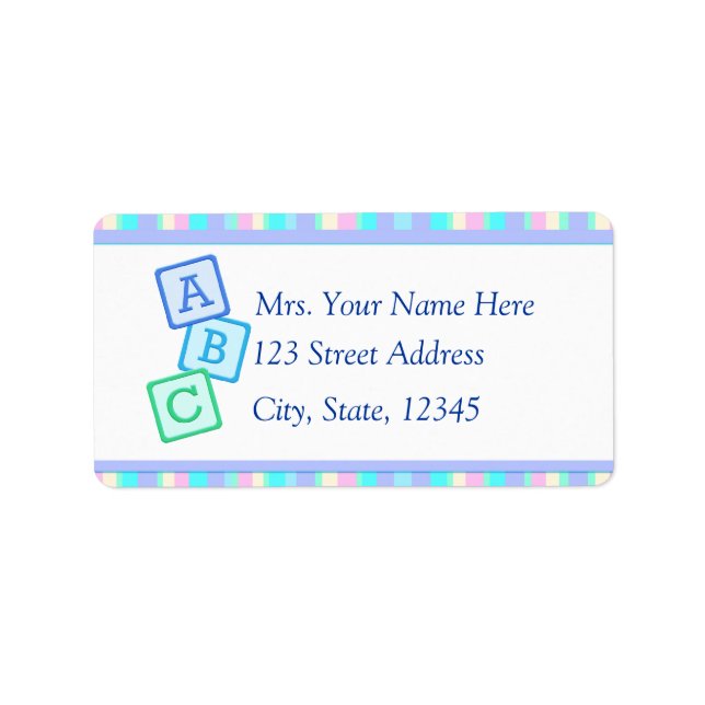 Lavender Baby Adress Lables Adressetikett (Framsidan)