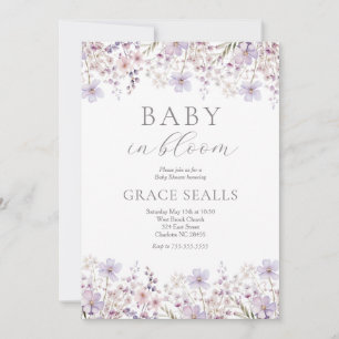 Lavender baby i BLOMMHUS-inbjudan Inbjudningar